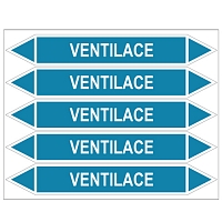 Značení potrubí, ventilace